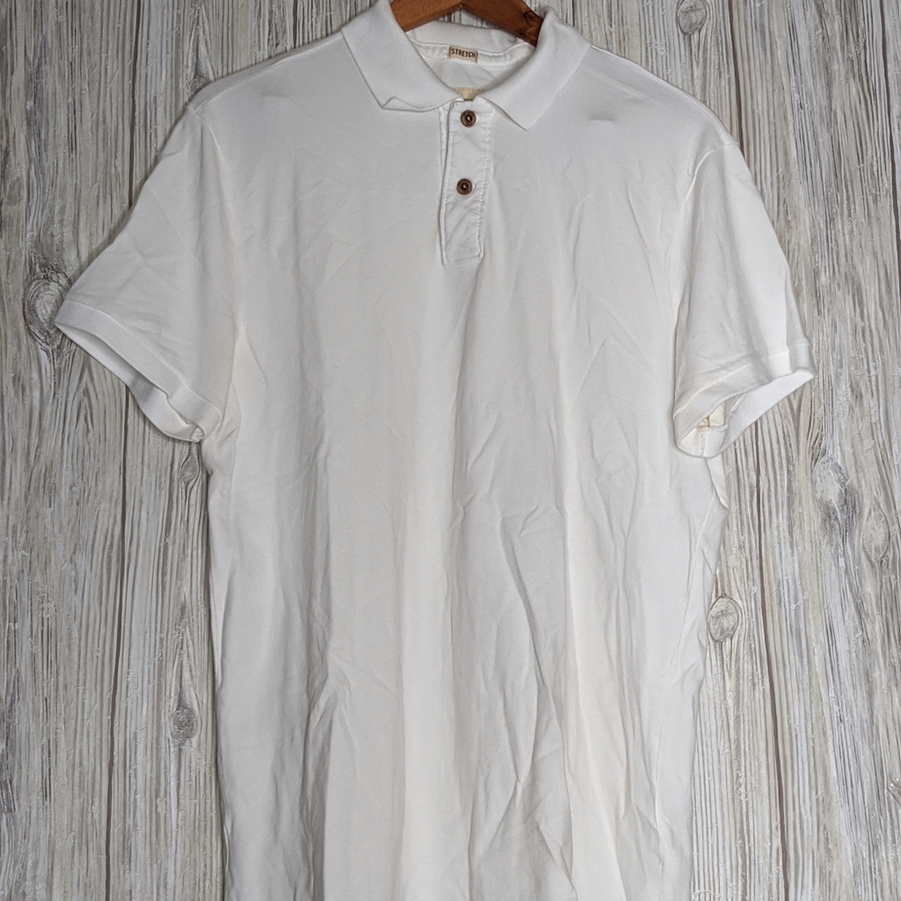 Hollister White Polo Shirt